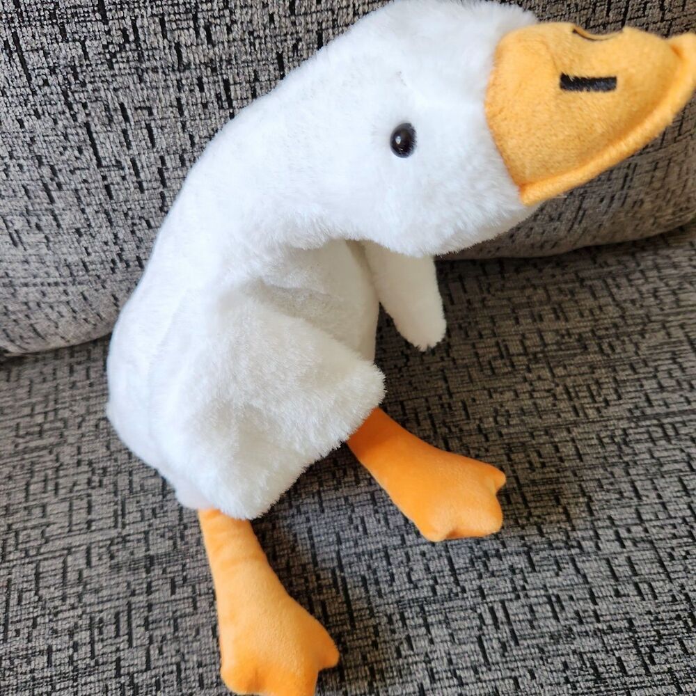 White Cute Goose Plush-Soft Swan Stuffed Animal Pillow Huge Cozy Goose. NEW!! - Picture 11 of 12